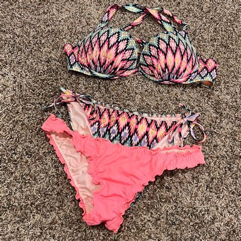 Victorias Secret 3 Piece Bikini Set Gem