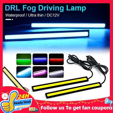 Car Daytime Running Light Cm Drl Cob Waterproof Super Bright Styling