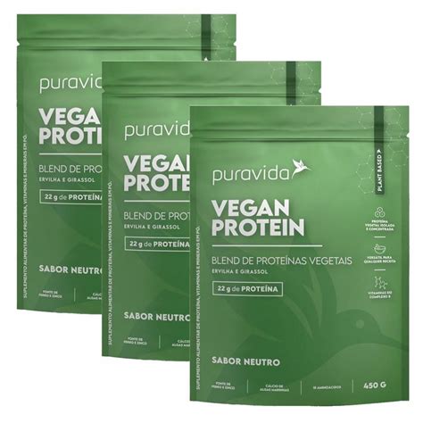 X Vegan Protein Neutro Pura Vida G Prote Nas Vegetais Whey