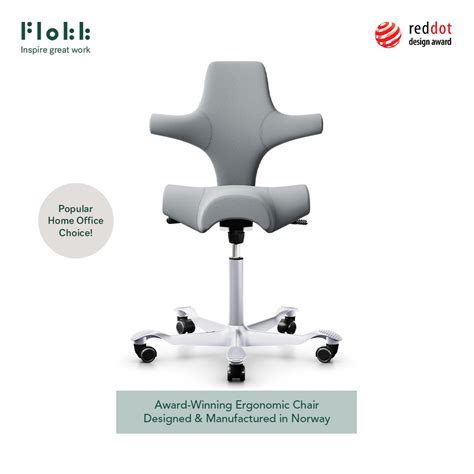 Hag Capisco 8106 Ergonomic Office Chair By Flokk Silver Metal