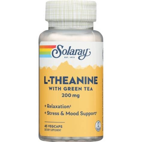 Solaray L Theanine With Green Tea 200 Mg 45 Veg Caps 200 Mg 45 VEG