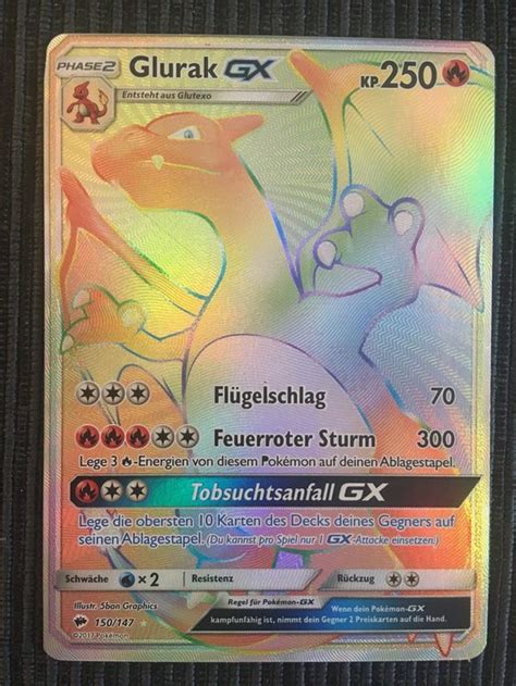 Pokemon Glurak GX Rainbow Misprint Burning Shadows NM Kaufen Auf Ricardo