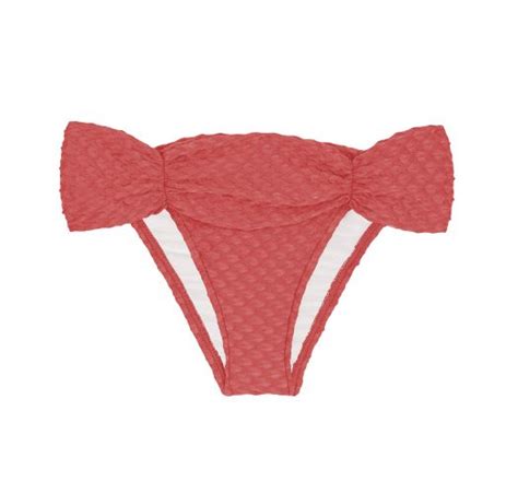 Teksturowane Figi Do Bikini W Kolorze Ceglanym Bottom Kiwanda Madras