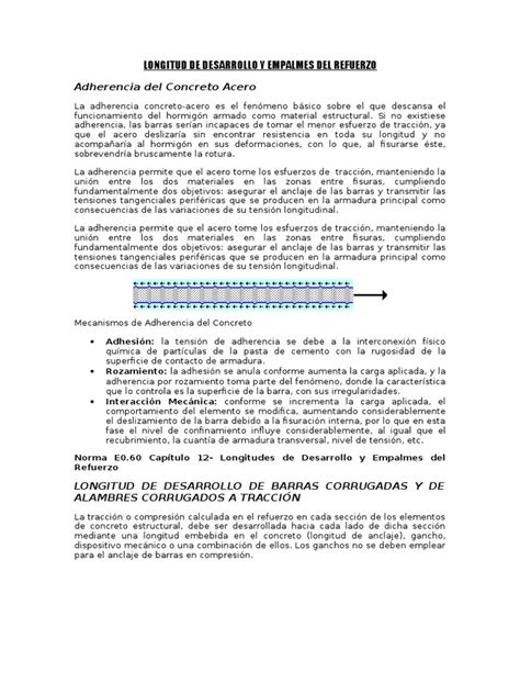 PDF Longitud De Desarrollo Y Empalmes Del Refuerzo DOKUMEN TIPS