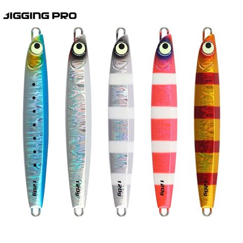 JIGGING PRO 60g 80g 100g Jigging Lure Salterwater Metal Jig Slow Fall