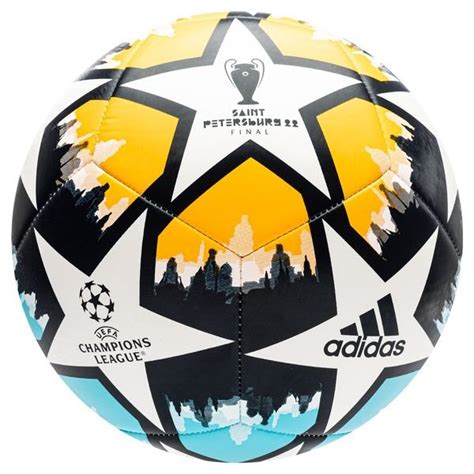 Adidas Fu Ball Champions League Finale Training Wei Blau Gelb