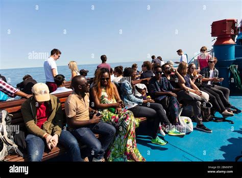 Tourists On Robben Island Ferry And Tour Robben Island Prison Cape