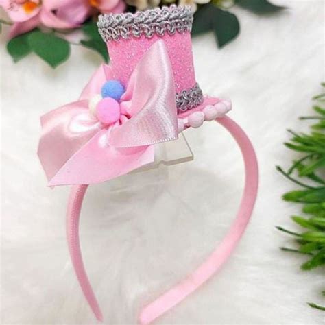 Tiara Cartola Circo Rosa Elo7 Produtos Especiais