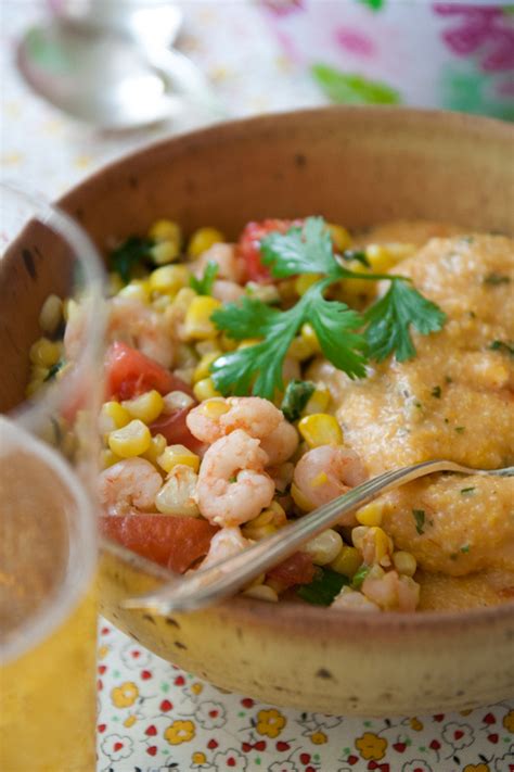 shrimp and corn with cheese grits - Healthy Seasonal Recipes