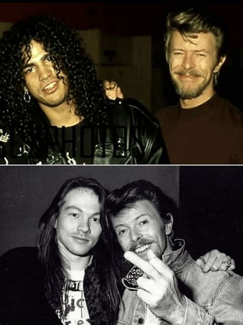 David Bowie With Slash And Axl 1989 Roldschoolcelebs