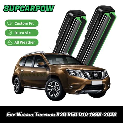 2pcs Front Windshield Wiper Blades For Nissan Terrano R20 R50 D10 1993