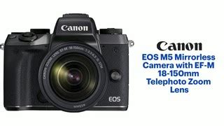 Best Buy Canon EOS M5 Mirrorless Camera With EF M 18 150mm Telephoto