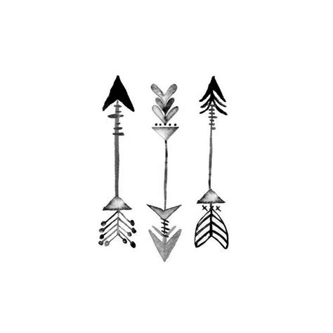 Three Arrows Are Drawn In Black And White