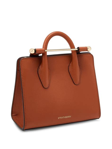 Strathberry Nano Strathberry Leather Tote Bag Brown Farfetch