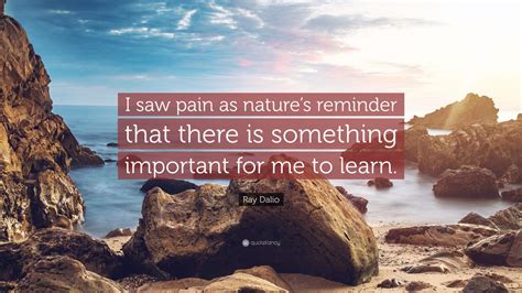 Ray Dalio Quote I Saw Pain As Natures Reminder That There Is