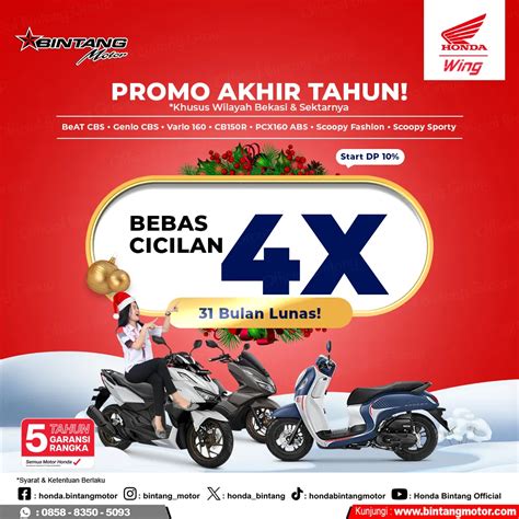 Promo Akhir Tahun Honda Bintang Motor Bekasi Desember 2023 Honda