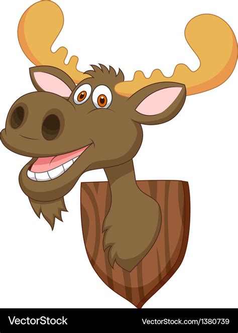 Moose head cartoon Royalty Free Vector Image - VectorStock