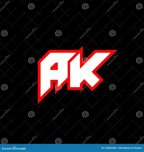 Ak Letter Logo Design On Black Background Ak Creative Initials Letter