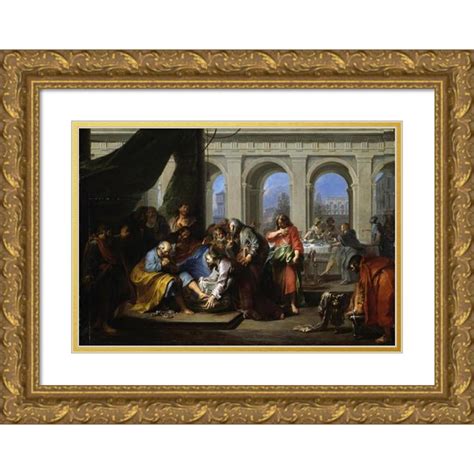 Nicolas Bertin 18x14 Gold Ornate Wood Frame And Double Matted Museum