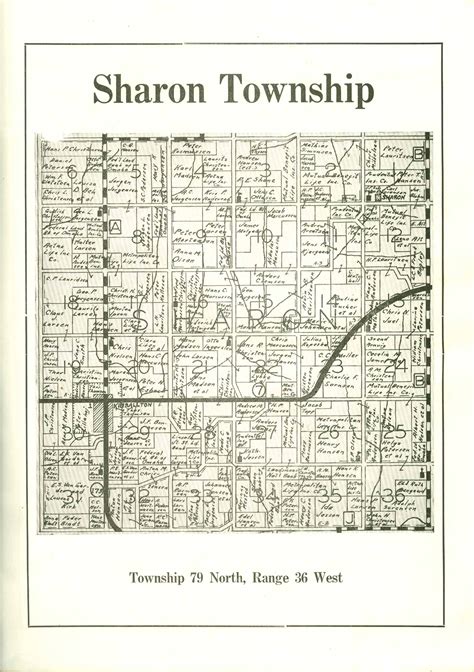 Audubon County Iowa 1936 Atlas Plat Maps Sharon Township