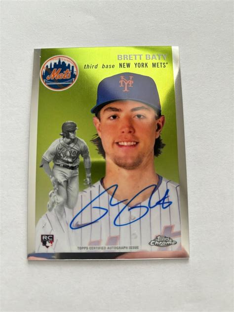 Topps Chrome Platinum Anniversary Autographs Cpa Bba Brett Baty