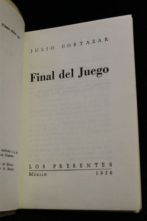 Cortazar Final Del Juego Signed Book First Edition Edition