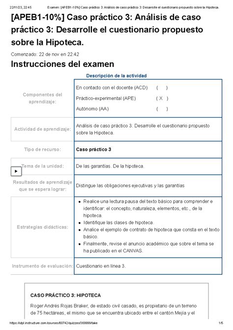 Examen Apeb Caso Pr Ctico An Lisis De Caso Pr Ctico