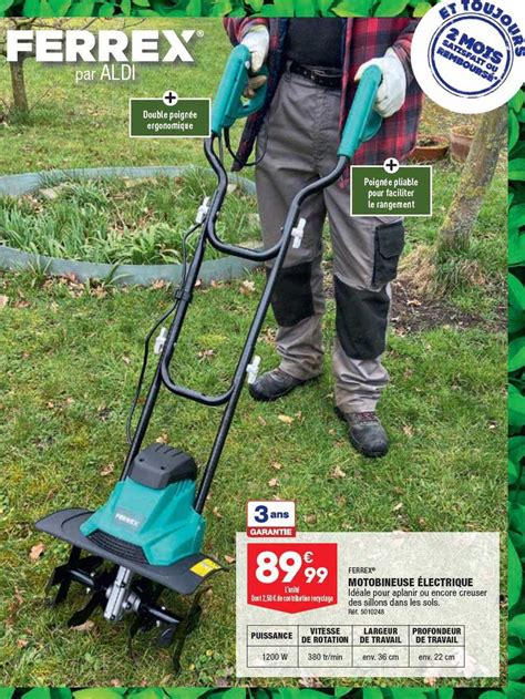 Promo Motobineuse Lectrique Ferrex Chez Aldi Icatalogue Fr