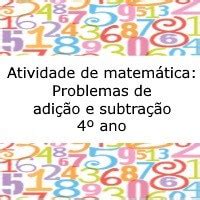 Atividade De Matem Tica Problemas De Subtra O Ano Acessaber