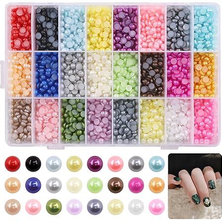 Amazon Chenkou Craft 5000pcs Assorted 15 Colors Half Flatback