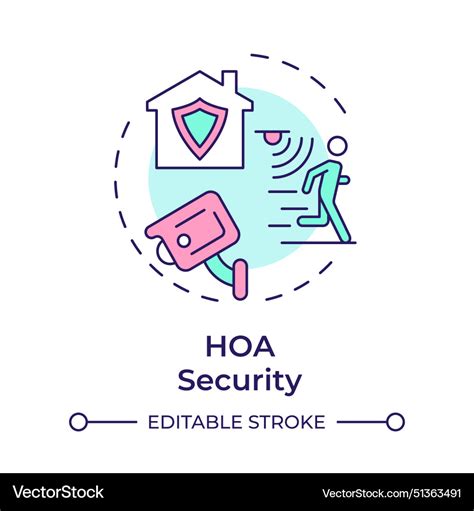 Hoa security multi color concept icon Royalty Free Vector