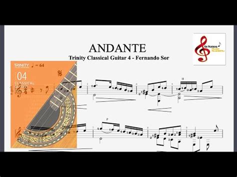 Andante Trinity Classical Guitar Grade Fernando Sor Guitar