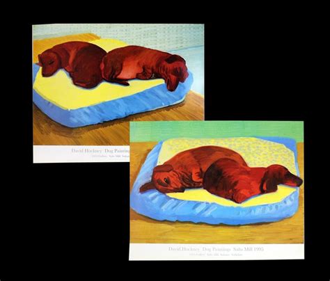 David Hockney (after) - Dog Paintings 38 & 43 (Two Posters) - Catawiki