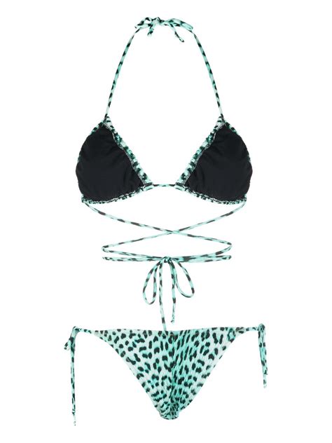 Reina Olga Miami Leopard Print Bikini Set Farfetch