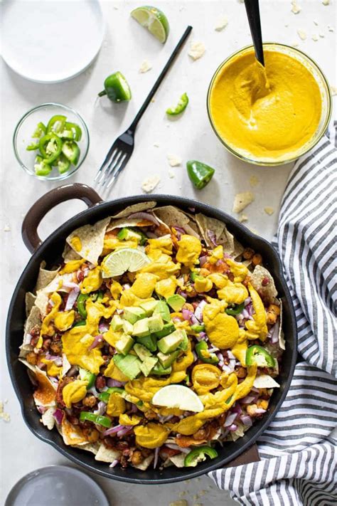 Loaded Vegan Queso Skillet Nachos Meatless Monday