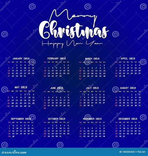 Molde De Calend Rios Fundo Do Natal E Do Ano Novo Feliz Ilustra O