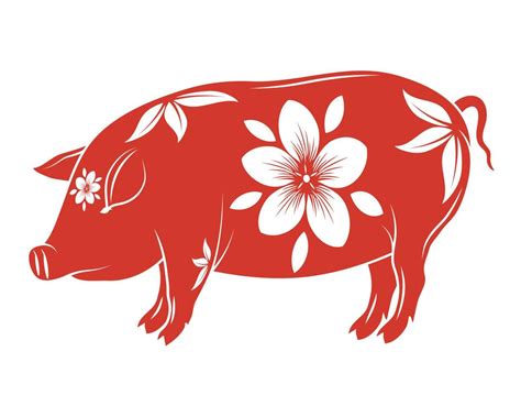 pig chinese zodiac animal 16927857 Vector Art at Vecteezy