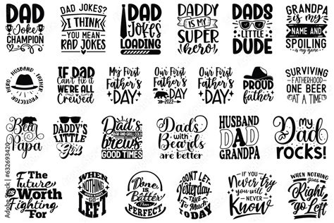 Dad Svg And T Shirt Design Bundle Dad Svg Quotes Design T Shirt Bundle