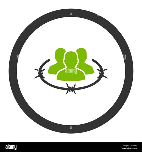 Strict Management Flat Eco Green And Gray Colors Rounded Glyph Icon