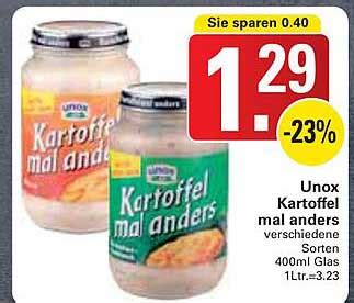 Unox Kartoffel Mal Anders Angebot Bei Wez