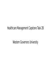 C Healthcare Management Capstone Task B Pptx Healthcare