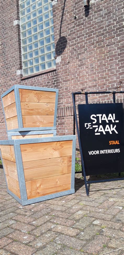 Plantenbakken Staal Hout De Staalzaak