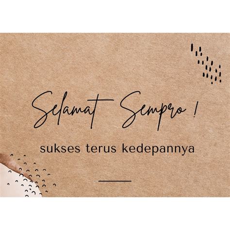 Jual Isi 10 Kartu Ucapan Selamat Semprosemprotulation Semangat