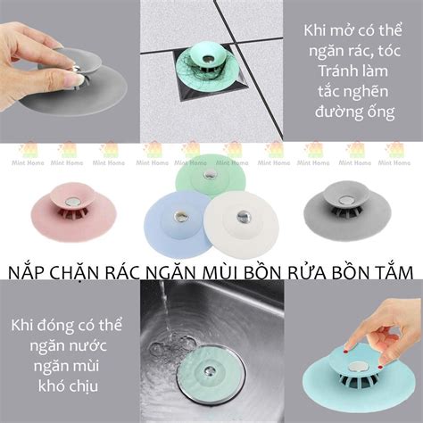 Nắp đậy Lọc Rác Bồn Rửa Chén Bát Silicon Bịt Nắp Cống Ngăn Chặn Khử