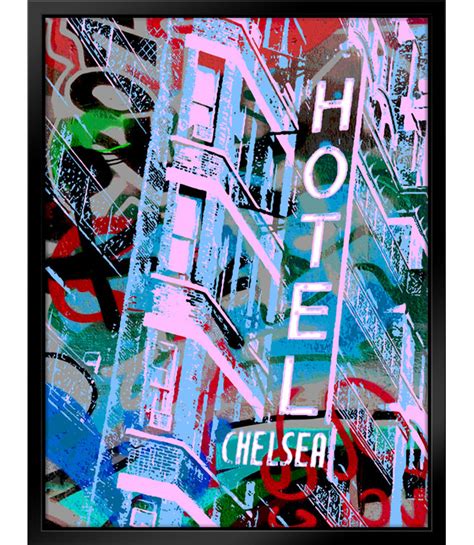 Latitude Run® Chelsea Hotel Pop Art Giclee On Canvas With Float Frame Horizontal Wayfair Canada