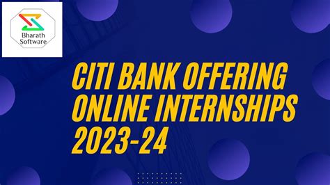 Citi Bank Offering Online Internships 2023 24 Free Registration