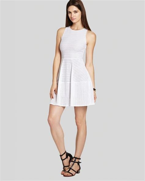 BCBGMAXAZRIA Bcbg Max Azria Dress Cassandra Aline Lace In White Lyst