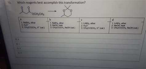 Answered Which Reagents Best Accomplish This Bartleby