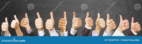 Business Team with Thumbs Up Stock Photo - Image of hands, learn: 153387032