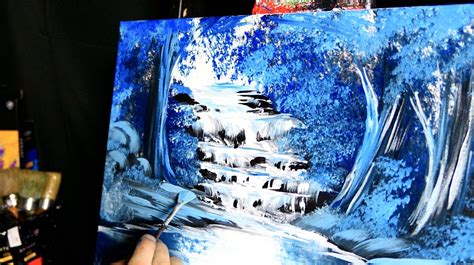 Waterfall acrylic painting - sharpjoker